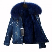 Real Rabbit Fur Thick Lining with Raccoon Fur Collar Parka