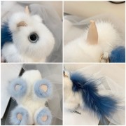 Unicorn Keychain Fluffy Keychain