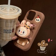 Suitable for Apple 16promax Sit-Stand Labooboo Doll Mobile Phone Case iPhone16/15/14/13pro o Cartoon