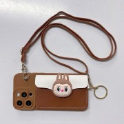 Labooboo Doll Apple Phone Case Anti-drop Brown Phone Case + Handle Strap