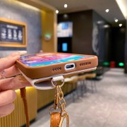 Labooboo Doll Apple Phone Case Anti-drop Brown Phone Case + Handle Strap