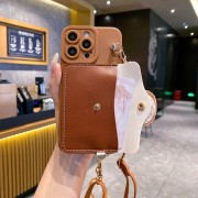 Labooboo Doll Apple Phone Case Anti-drop Brown Phone Case + Handle Strap